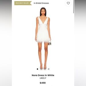 Likely White Sleeveless V-Neck Sundress